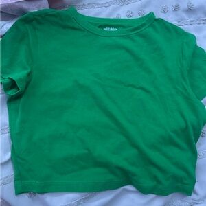 green crop top